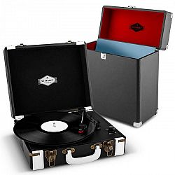 Auna Jerry Lee Record Collector Set black | retro gramofón | kufrík na gramofónové platne
