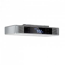 Auna KR-140, kuchynské rádio, bluetooth, hands-free, FM, LED svetlá, strieborné