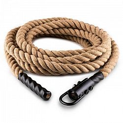 Capital Sports Power Rope H6 s háčikmi 6m 3,8cm konope kyvadlové lano háčiky