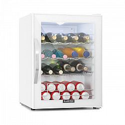 Klarstein Beersafe XL Quartz, chladnička, A++, 60 l, LED, 2 kovové rošty, sklenené dvere, biela