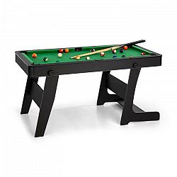 OneConcept Trickshot, biliardový hrací stôl, 140 x 64,5 cm, 16 gulí, 2 biliardové palice, MDF, čierny