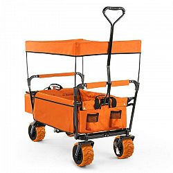 Waldbeck The Orange Supreme, ručný vozík, skladací, 68 kg, strieška proti slnku
