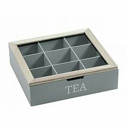 EH Box na čajové vrecúška 24 x 24 x 7 cm, sivá