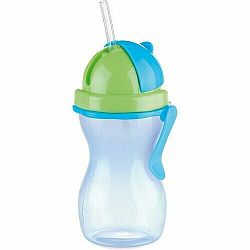 TESCOMA detská fľaša so slamkou BAMBINI 300 ml, zelená, modrá