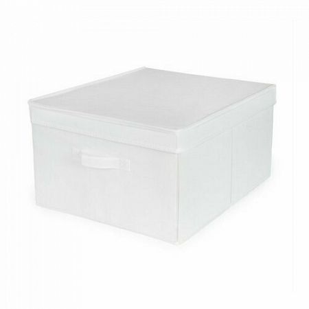 Compactor Skladacia úložná kartónová krabica Wos, 40 x 50 x 25 cm, biela